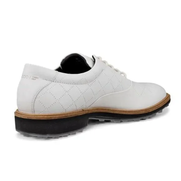 ECCO SZ US 11 - 11.5 EU 45 Golf Classic Hybrid Men's White Leather Golf Shoe